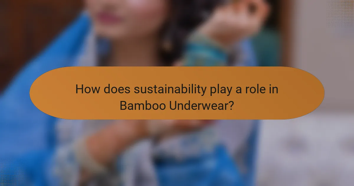 How does sustainability play a role in Bamboo Underwear?
