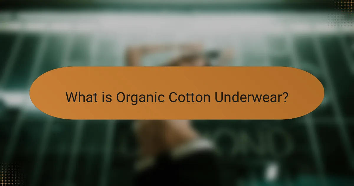 What is Organic Cotton Underwear?
