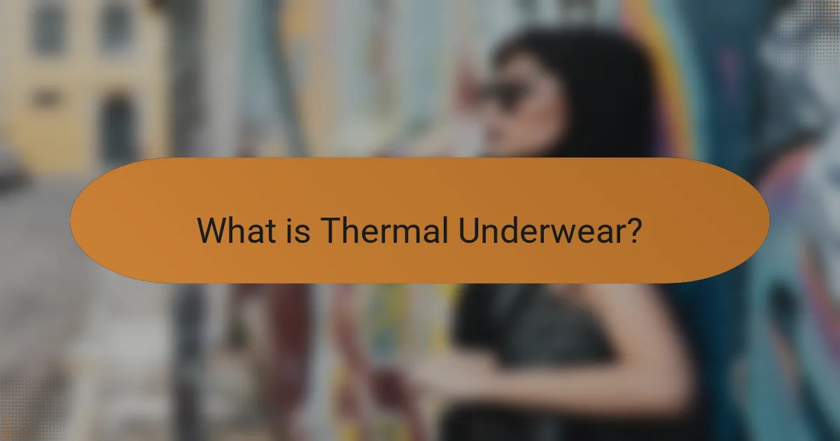 What is Thermal Underwear?