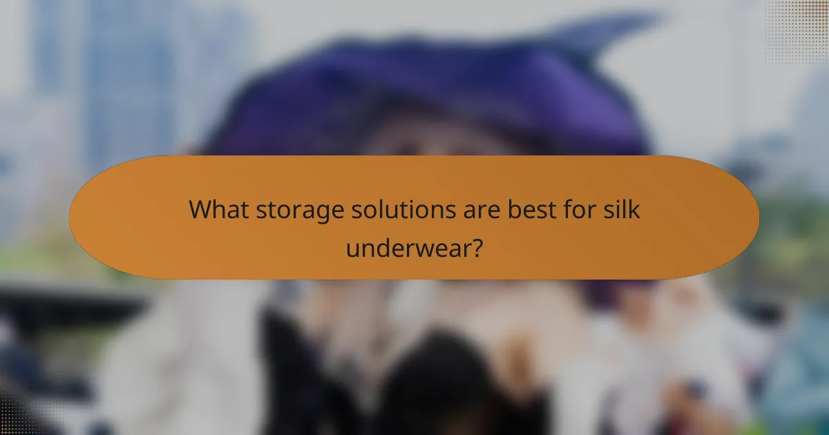 What storage solutions are best for silk underwear?